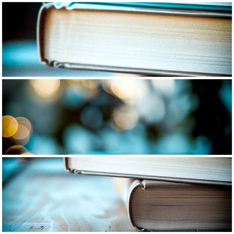 photo artistique d'une pile de livres avec un fond flou